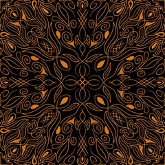 Hand drawn floral seamless pattern.