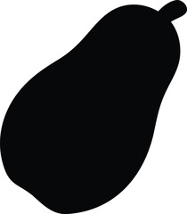 papaya fruit silhouette