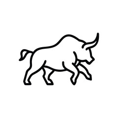 Fototapeta premium aggressive bull sharp edges vector illustration