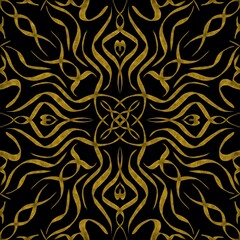 Hand drawn floral seamless pattern.