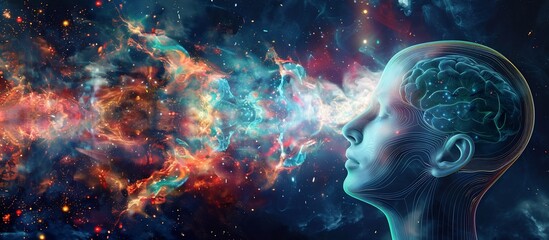 Naklejka premium Cosmic Mind Connection