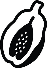 papaya fruit silhouette