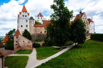 View of Trausnitz Castle in Landshut, Germany.