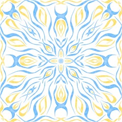 Hand drawn floral seamless pattern.