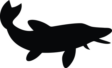 pike fish silhouette 