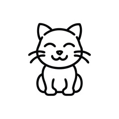 colorful cheerful cat design vector illustration