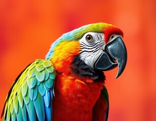 Fototapeta premium blue ,red and yellow macaw ara