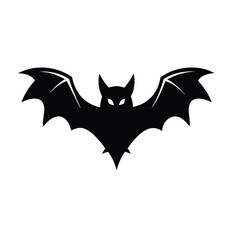 Flying Bat with Outstretched Wings – Halloween Vector