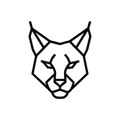 icy polygon lynx cool tones vector illustration