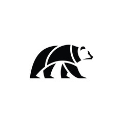 modern polygonal bear colors vector illustration