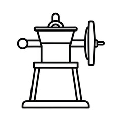 pulping machine art on white background