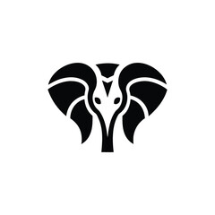 baby elephant oversized ears logo vector illustration