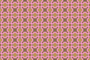 Seamless Perspective Symmetric Fabric Template Visual Digital Cloth Interior Wallpaper Geometric Endless Texture Art Graphic Fashion Design Shape Background Decoration Textile Luxury Tile Pattern.