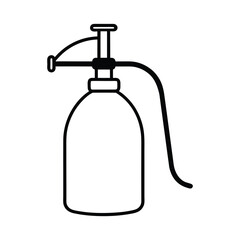orchard sprayer line art on white background