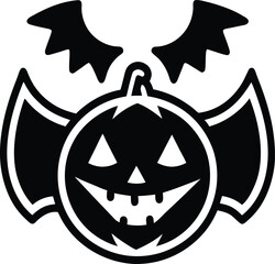 Halloween Icon Collection – Black and Orange Vector Set

