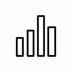  financial growth chart icon vector sign