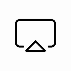 monitor screen display icon vector sign