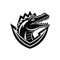 Bold Crocodile Logo for Finance Branding vector illustration