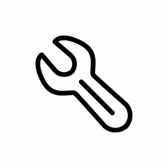 wrench tool repair icon vector sign
