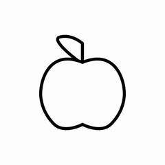 fresh red apple icon vector sign