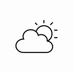 sunny weather cloud icon vector sign