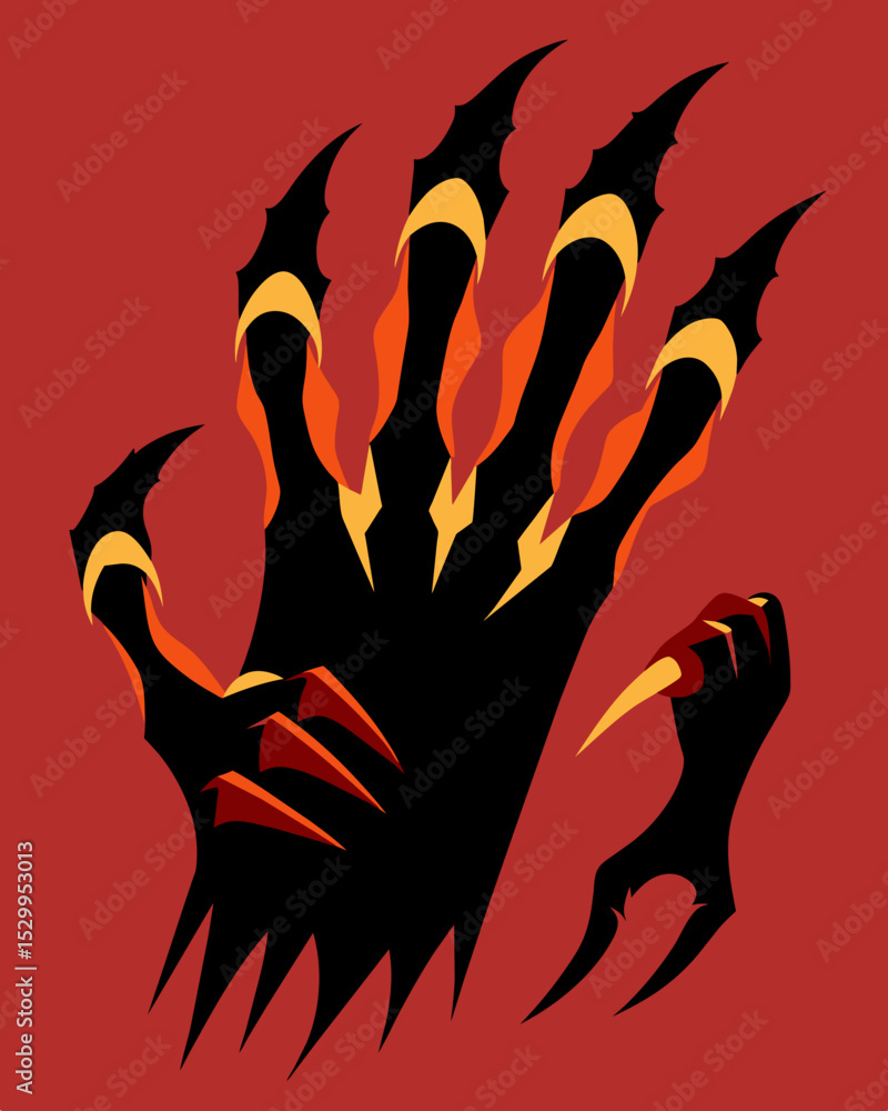 Poster the fingers felt like sharp claws digging deep into their psyche and molding it to their will.. vect