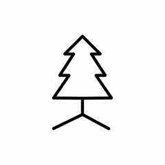christmas tree festive icon vector sign