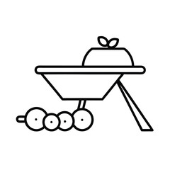 fruit grader line art on white background