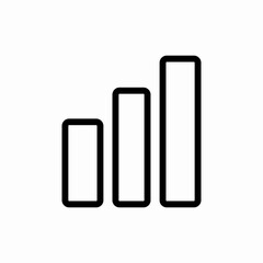 statistics bar chart icon vector sign