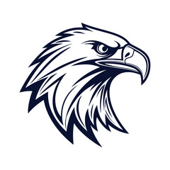 Obraz premium Stylish Eagle Logo with Bold Navy Shapes vector illustration