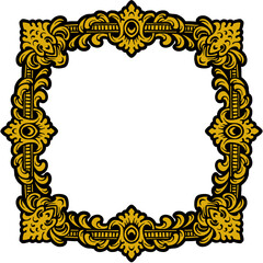 ecorative vector frames in baroque and rococo styles, featuring intricate gold and black & white designs. Includes round and square formats for elegant design projects.