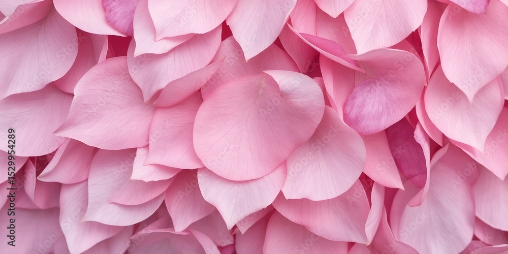 Poster a close up view of many soft pink rose petals overlapping to create a textured background