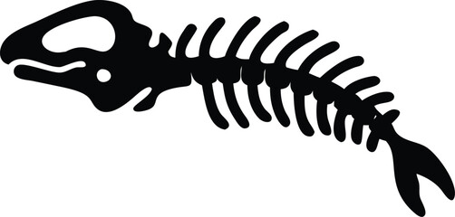 skeleton of whale silhouette