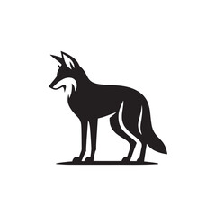 Mysterious Jackal Vector Silhouette Design – Wild Canine Outline for Safari Art, Tribal Decor, Wildlife Posters, Hunting Graphics, Nature Clipart, and Cricut or Tattoo Projects
