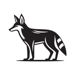 Mysterious Jackal Vector Silhouette Design – Wild Canine Outline for Safari Art, Tribal Decor, Wildlife Posters, Hunting Graphics, Nature Clipart, and Cricut or Tattoo Projects
