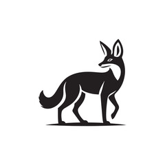 Mysterious Jackal Vector Silhouette Design – Wild Canine Outline for Safari Art, Tribal Decor, Wildlife Posters, Hunting Graphics, Nature Clipart, and Cricut or Tattoo Projects
