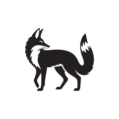 Mysterious Jackal Vector Silhouette Design – Wild Canine Outline for Safari Art, Tribal Decor, Wildlife Posters, Hunting Graphics, Nature Clipart, and Cricut or Tattoo Projects
