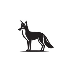 Mysterious Jackal Vector Silhouette Design – Wild Canine Outline for Safari Art, Tribal Decor, Wildlife Posters, Hunting Graphics, Nature Clipart, and Cricut or Tattoo Projects
