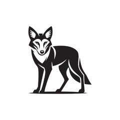 Mysterious Jackal Vector Silhouette Design – Wild Canine Outline for Safari Art, Tribal Decor, Wildlife Posters, Hunting Graphics, Nature Clipart, and Cricut or Tattoo Projects
