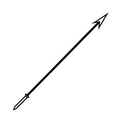 bale spear line art on white background