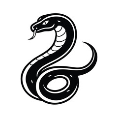 Fototapeta premium Classic Snake with Weathered Retro Look vector illustration