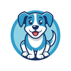 Happy Puppy with Playful Tail Motion vector illustration