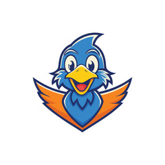 Whimsical Cartoon Bird with Lighthearted Style vector illustration