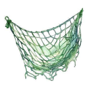 Garden Netting, watercolor drawing vector, isolated on a white background.