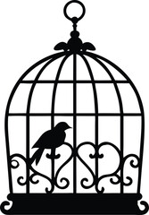 vintage birdcage silhouette 