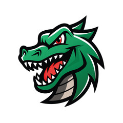 Strong Crocodile with Bold Jaw Details vector illustration