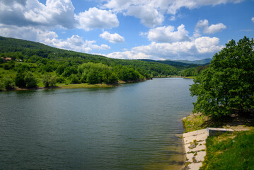 Scenery of Bor Lake (Borsko jezero), an artificial lake in Eastern Serbia near the city of Bor