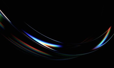 Fototapeta na wymiar Abstract minimalist design, colorful glass shape, 3d render