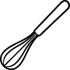 whisk kitchen line art