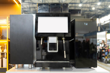 Vending coffee machine with twin steam wands and touchscreen